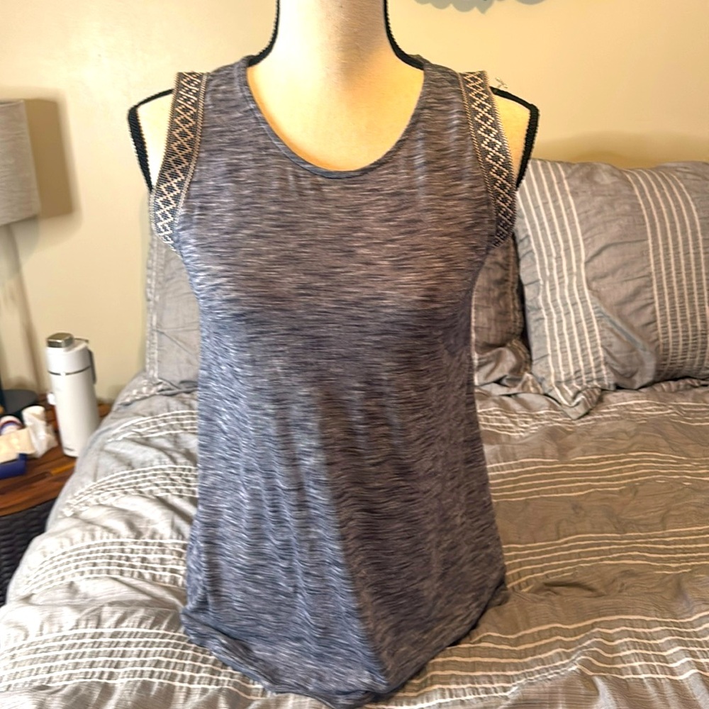 W5 Navy Blue and White Stripped Sleeveless Top.